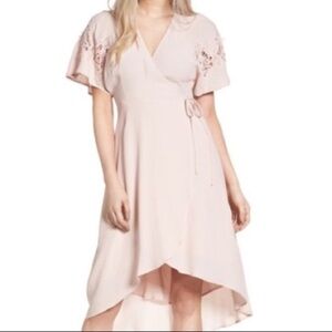 ASTR x Nordstrom Crochet Sleeve Wrap Dress- Size Small- NWT